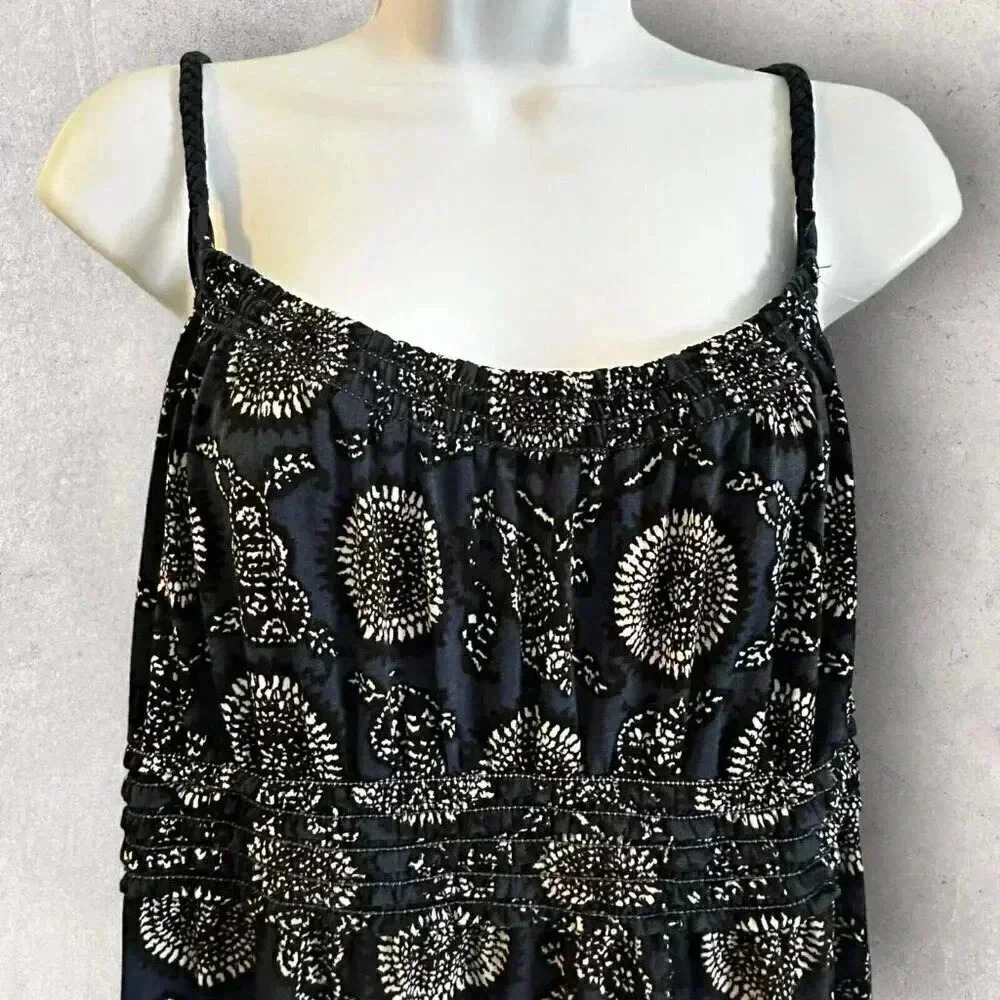 Max Studio dress Size Medium blue bandana print short sleeveless - Picture 6 of 11